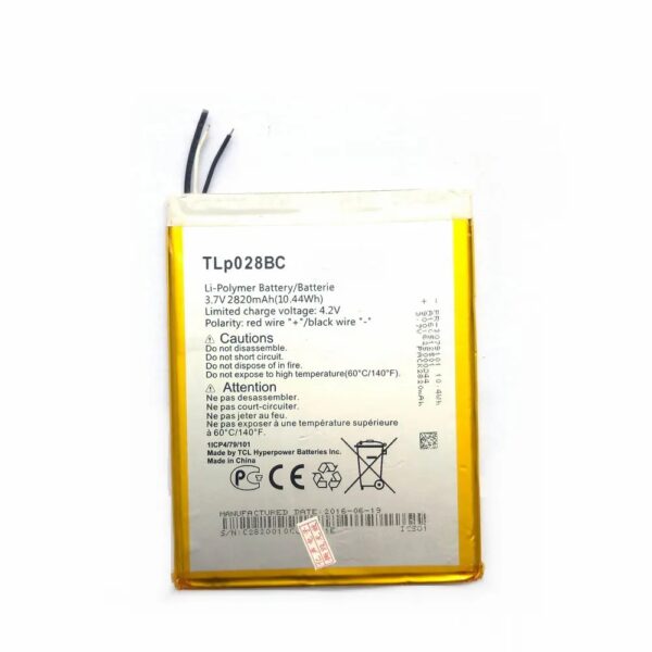 Alcatel Tab Pixe 3 Uyumlu Tablet Pil Batarya TLp028BC 2820mAh