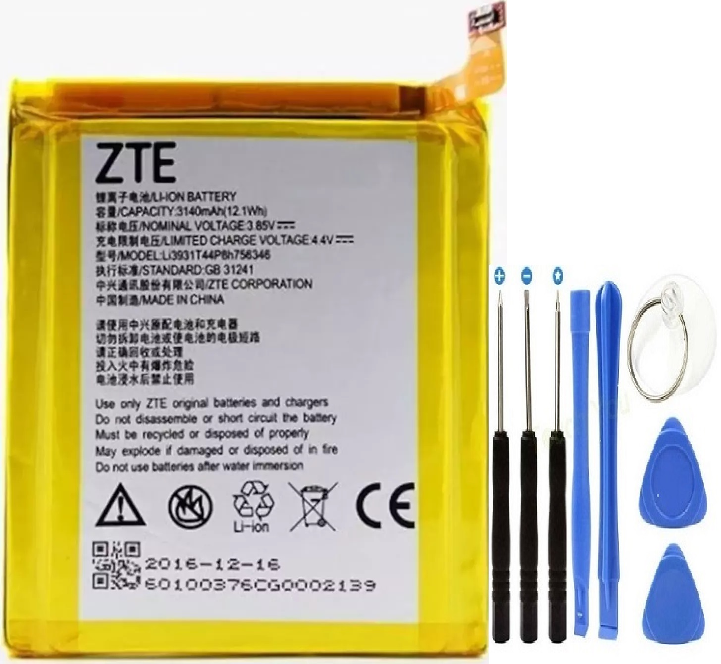 ZTE Axon 7 Mini 5.2 Li3927T44P8h726044 Batarya Pil ve Tamir Seti