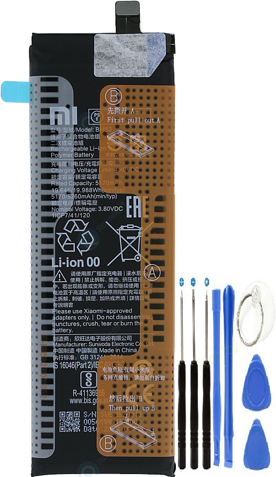 Xiaomi Note 10 Lite Pil Batarya + Tamir Seti BM52 5260 mAh