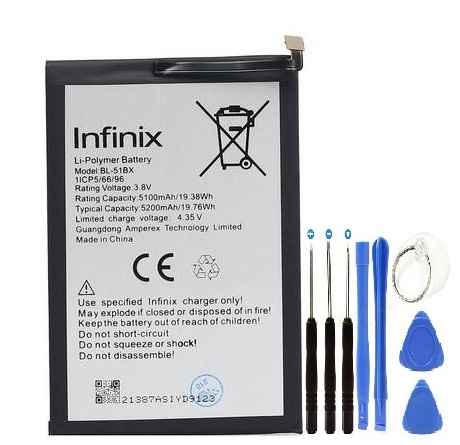 Infinix Hot 10 Pil Batarya + Tamir Seti BL-51BX 5200 mAh