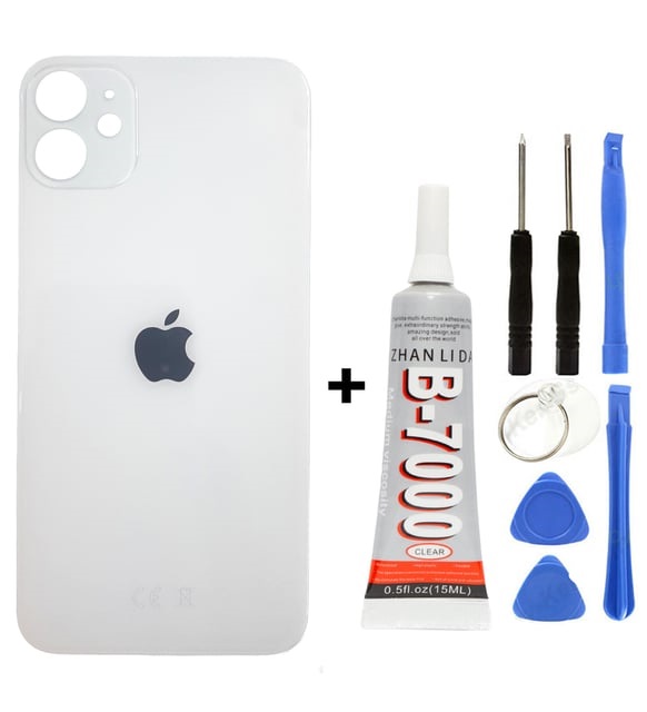 İphone 11 Arka Cam Batarya Pil Kapağı + Yapıştırıcı + Tamir Set - Görsel 2