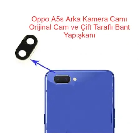 Oppo A5s Kamera Lens Camı+ Yapışkan