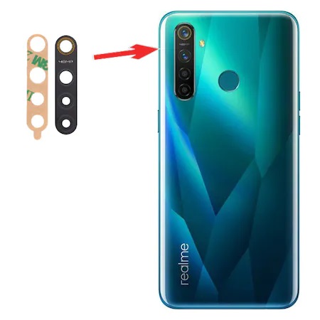 Oppo Realme 5 Pro Kamera Lens Camı + Yapışkan