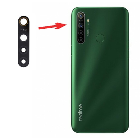 Oppo Realme 5i Kamera Lens Camı+Yapışkan