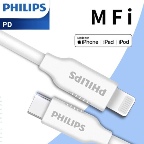 Philips Usb-c To Lightning Hızlı Şarj ve Data Kablosu 1 Mt. DLC2503V/51 - Görsel 3