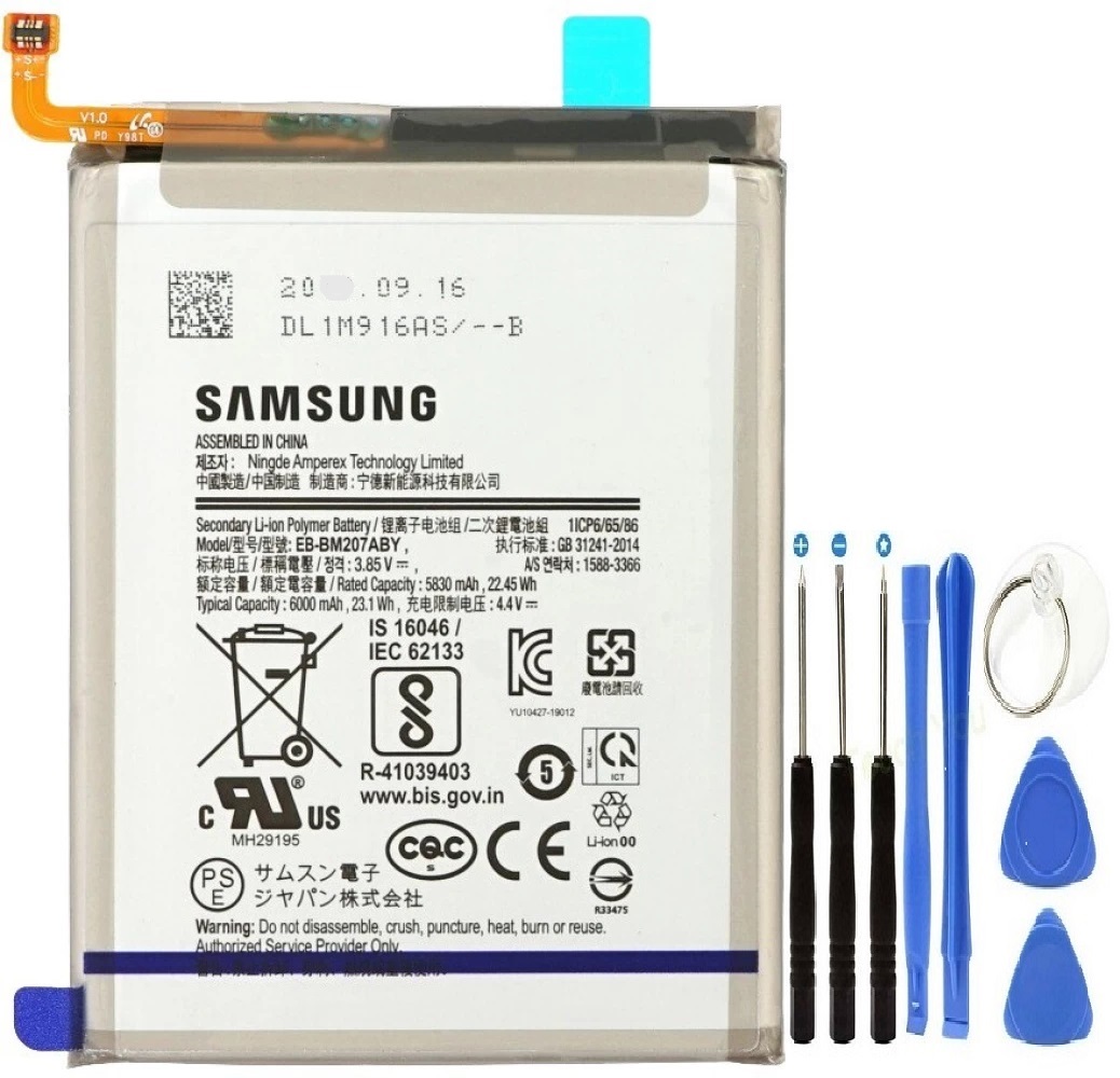 Samsung Galaxy M21 Pil Batarya + Tamir Seti M215 5830 mAh EB-BM207AB