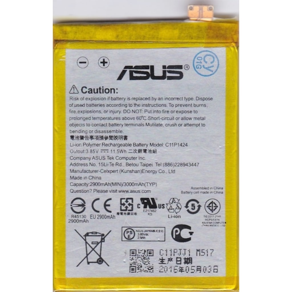 Asus Zenfone2 5.5 C11P1424 Z00Ad Ze550Ml Ze551Ml Batarya Pil