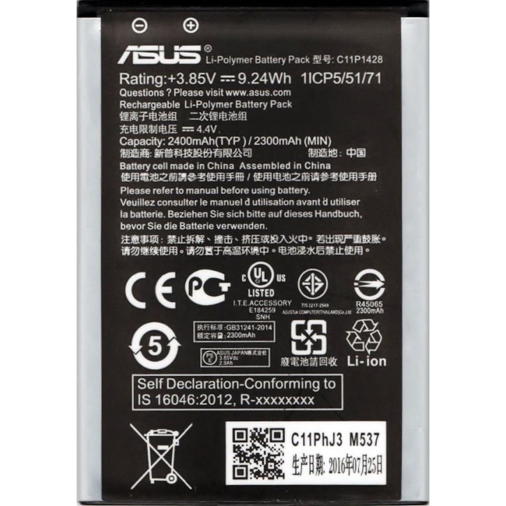 Asus ZenFone 2 Laser 5.0 ZE500KL/G Z00ED Pil Batarya C11P1428