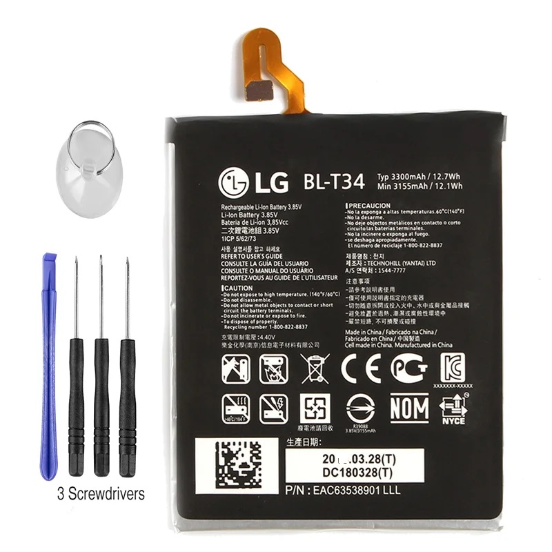 Lg V30 Plus Pil Batarya BL-T34 Batarya Pil ve Tamir Seti