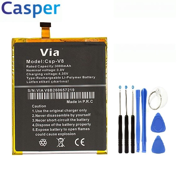 CASPER VİA V8 PİL BATARYA VE TAMİR SETİ