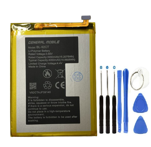 General Mobile GM20 Pro Pil Batarya BL92CT+Tamir Seti (4050 mAh)