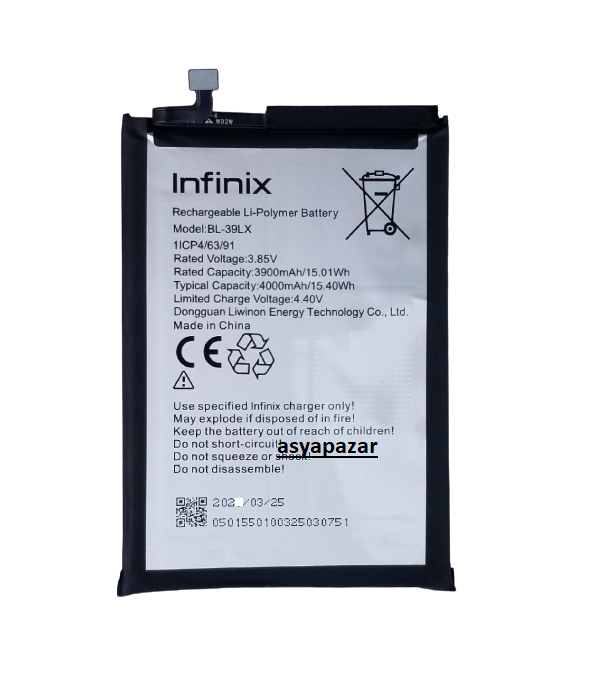 Infinix S5-S5 Lite Pil Batarya BL-39LX İnfilix Pil Batarya İnfinix