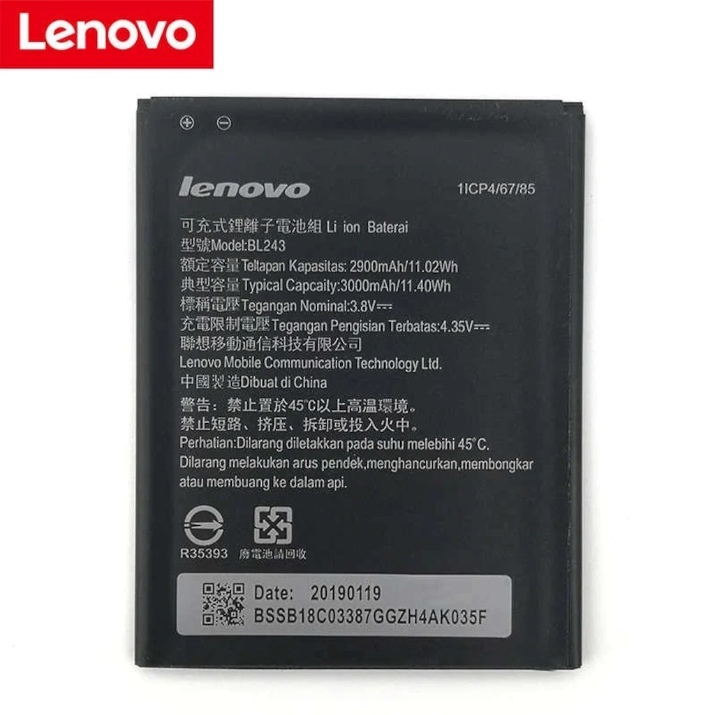 Lenovo K3 Note/K50/A7000 Pil Batarya  BL243