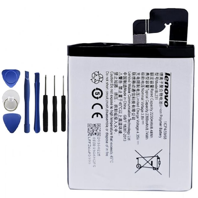 Lenovo S90 / Vibe X2 Pil Batarya BL231 Tamir Seti