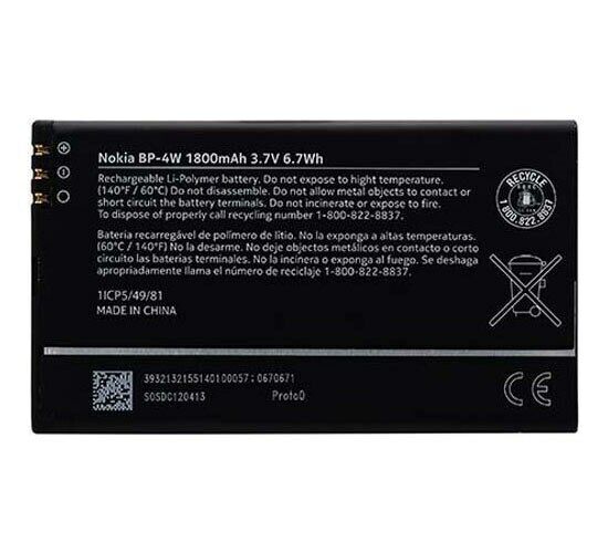 Nokia Lumia 810/822 Pil Batarya Bp-4W 1800 mAh