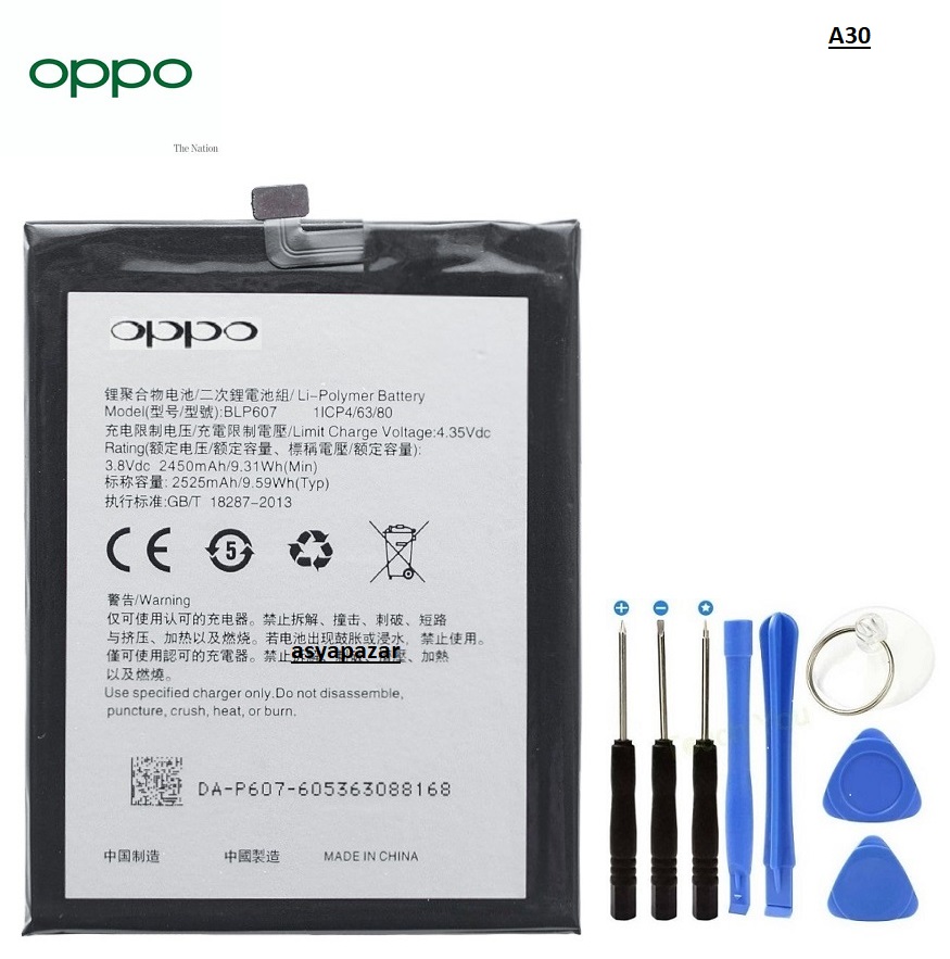 OPPO A30 Batarya Pil BLP607 ve Tamir Seti