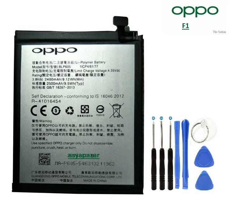 Oppo F1  Batarya Pil BL605 + Tamir Seti