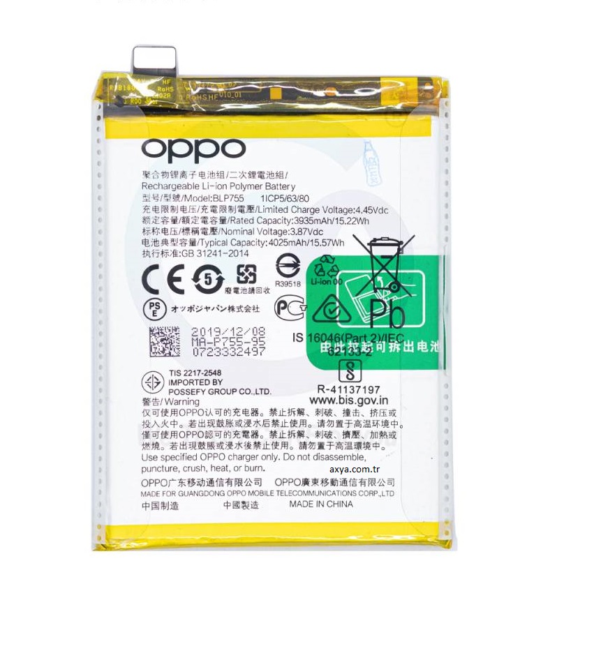 Oppo Reno 3 Reno 3 Pro Pil Batarya BLP755
