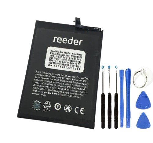 Reeder P13 Blue Max Pro 2021 Pil Batarya + Tamir Set