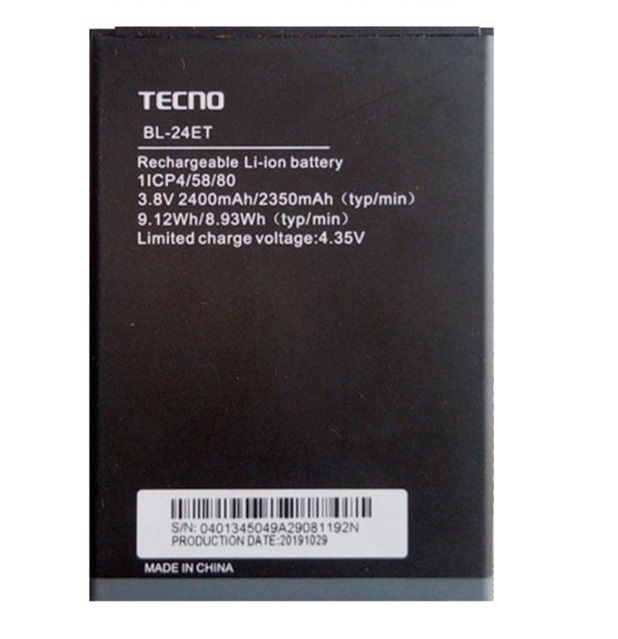 Tecno Pop 1 Pil Batarya BL-24ET