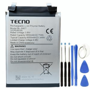 Tecno Pova 5 Pil Batarya BL-58ET + Tamir Set LH7N