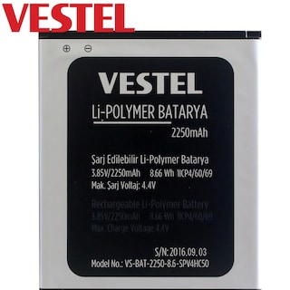 Vestel Venüs V3 5010 Pil Batarya 2250 mAh