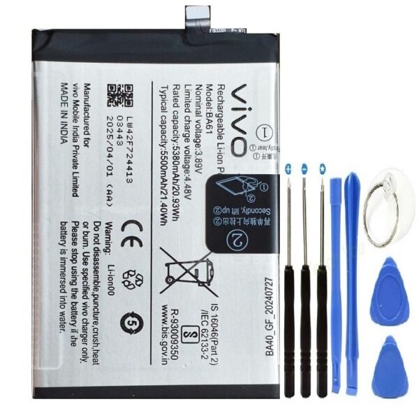 Vivo Y19s Pil Batarya BA61 + Tamir Set