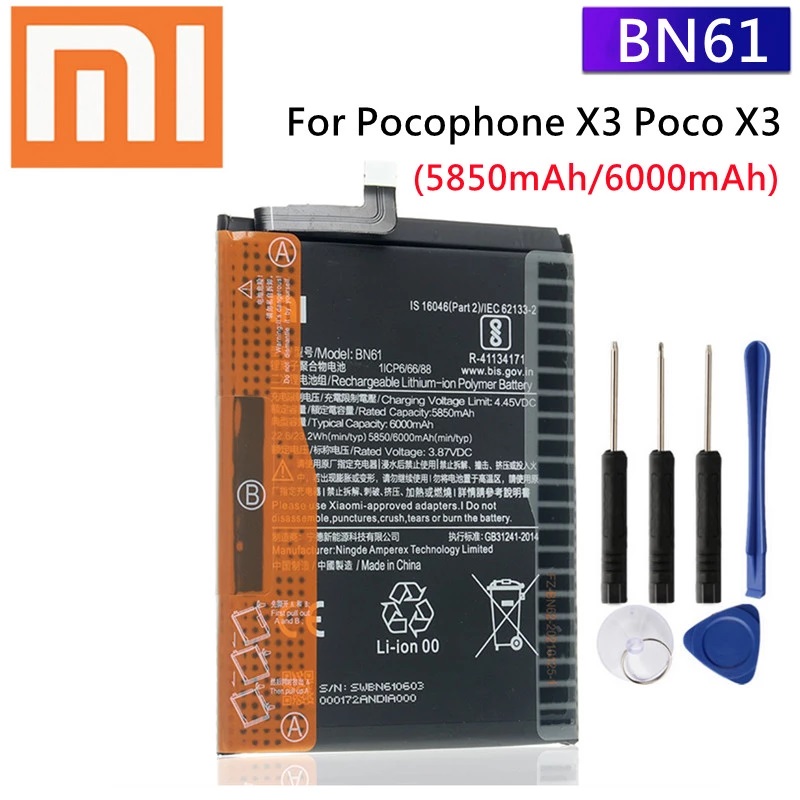 Xiaomi Pocophone X3 Pil Batarya BN61 6000mAh