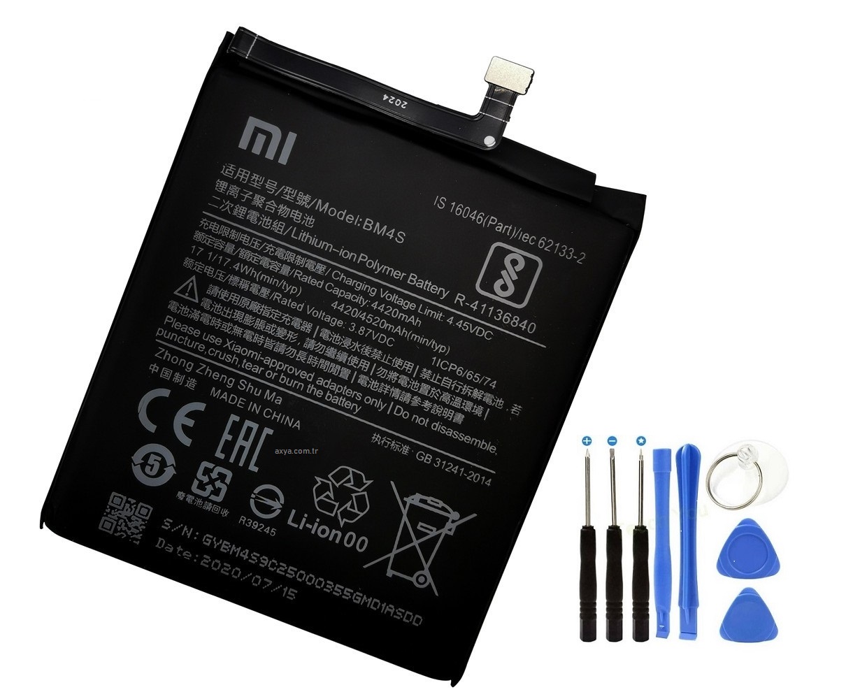 Xiaomi Redmi 10X 5G Pil Batarya BM4S ve Tamir Set