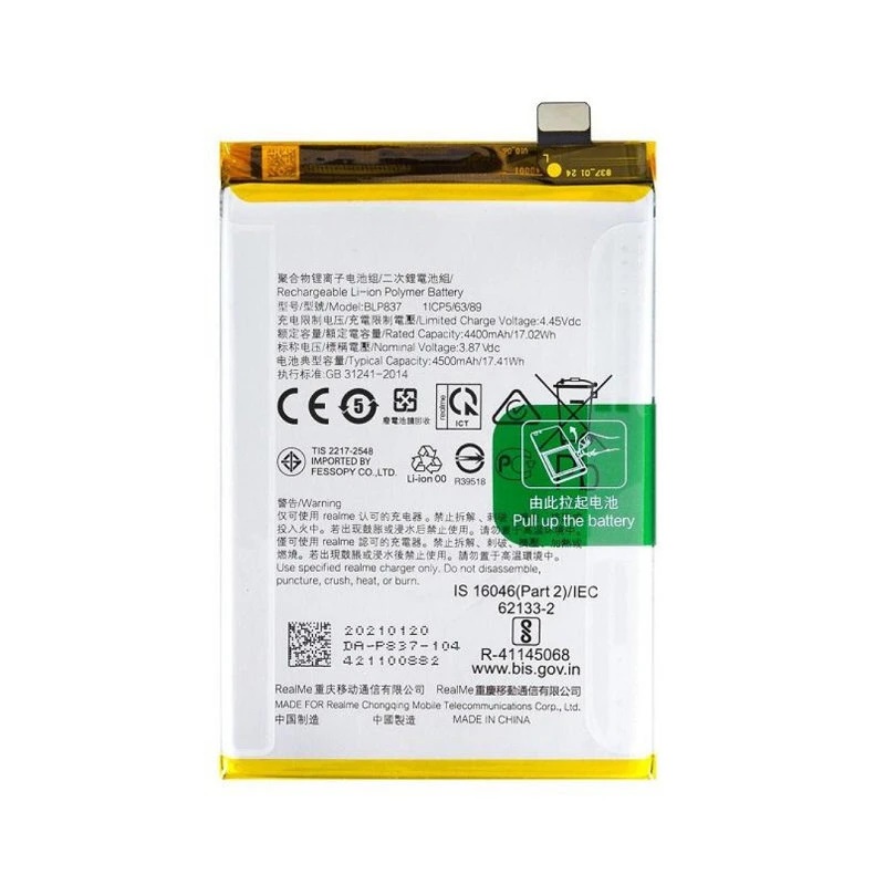 Realme 9 Pro Plus Pil Batarya Blp837 4500 mAh