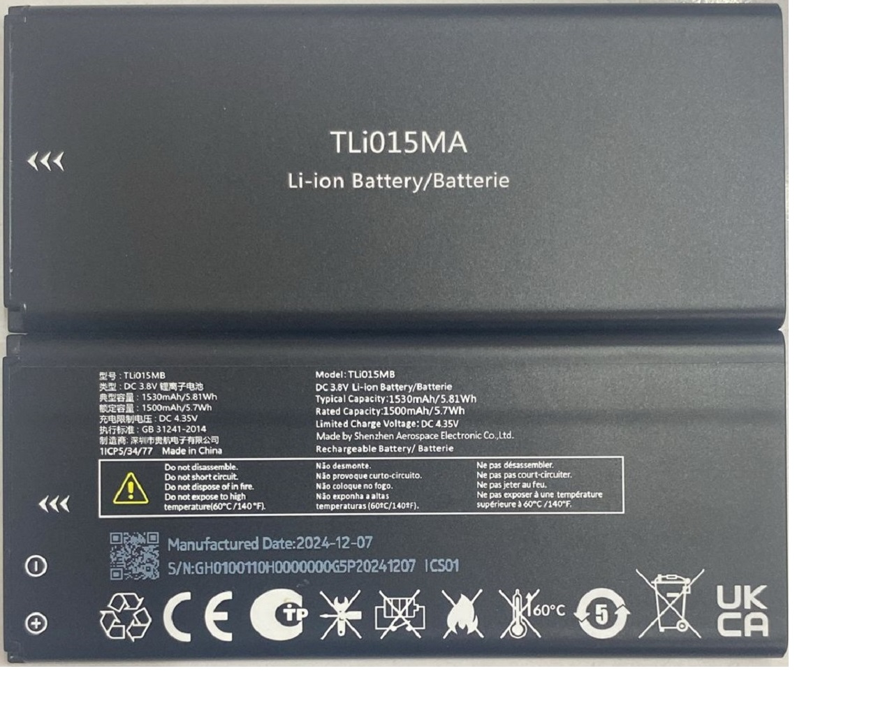 TCL Linkzone MW42V A-4034 Yeni Versiyon Pil Batarya TLİ015MA/B