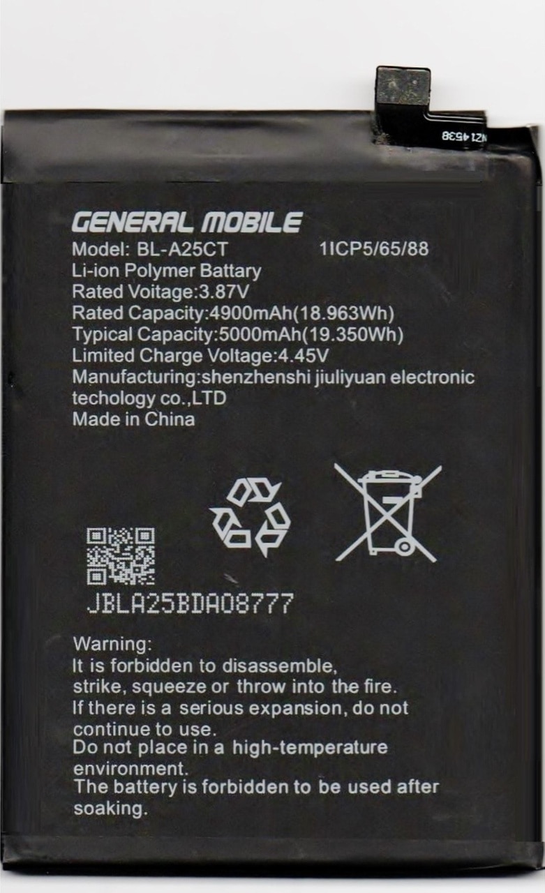 General Mobile GM21 GM21 Plus Uyumlu Batarya Pil BL-A25CT