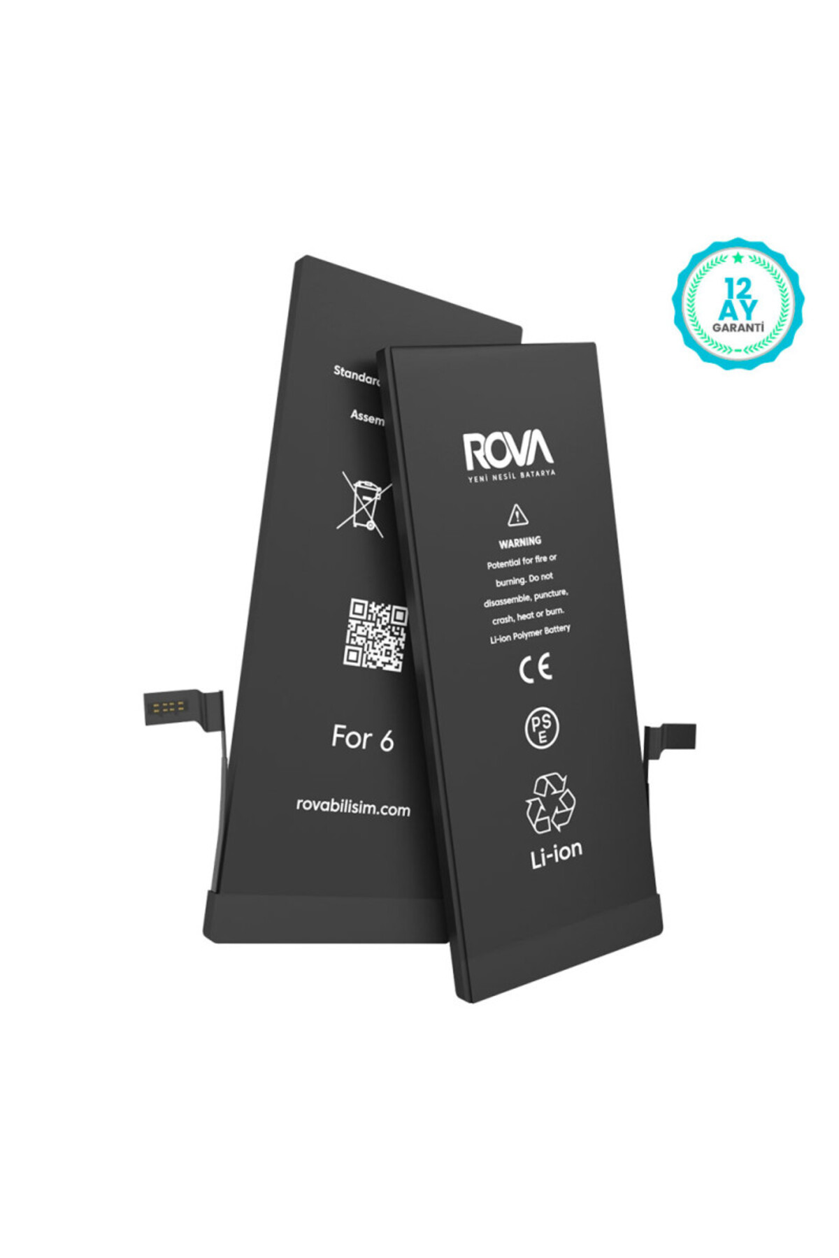 iPhone 6 Yüksek Kapasiteli Batarya Pil 2300 mAh Rova